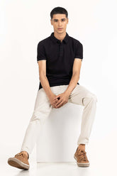 Black Basic Polo PS-FPK23-253